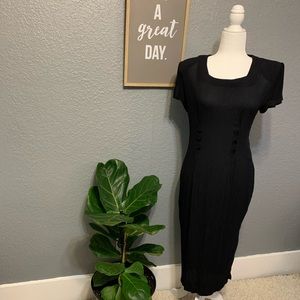 VINTAGE 80’s Betsy Lauren Black Rayon